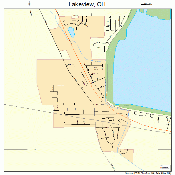 Lakeview, OH street map