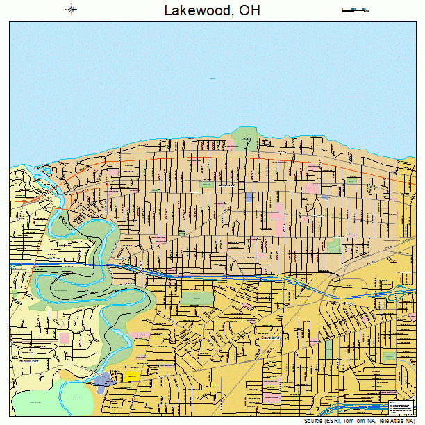 Lakewood, OH street map