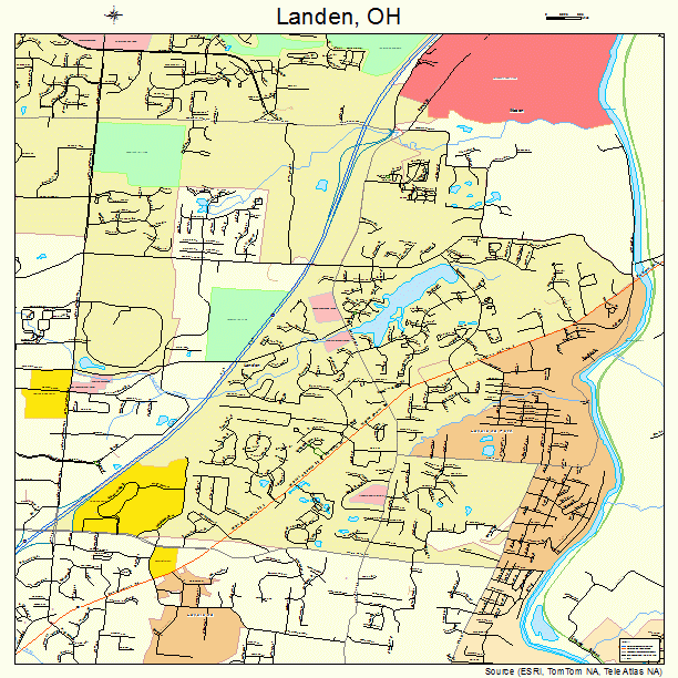 Landen, OH street map