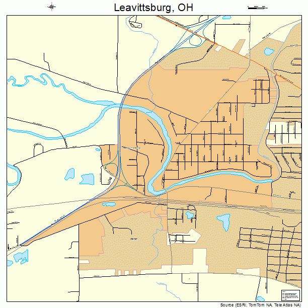 Leavittsburg, OH street map