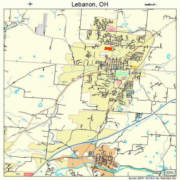 Lebanon, OH street map