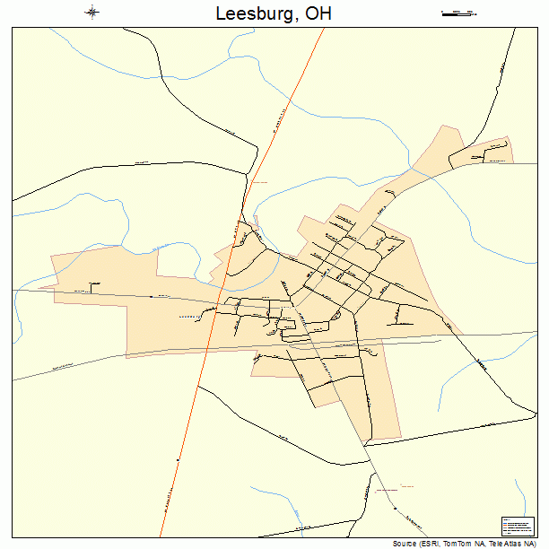 Leesburg, OH street map