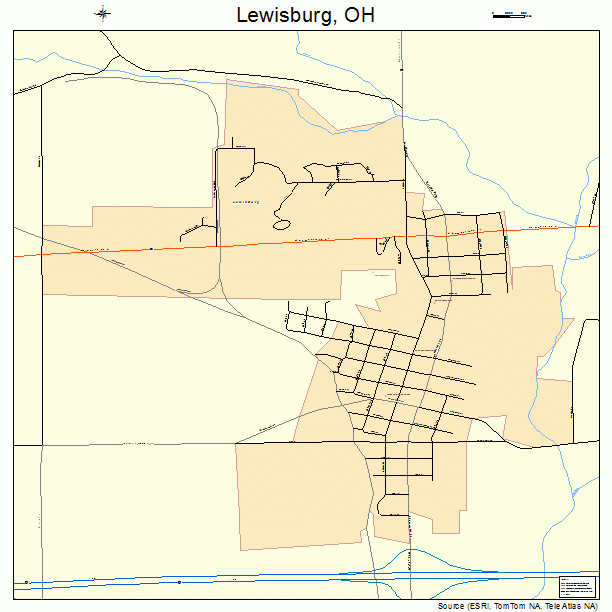 Lewisburg, OH street map