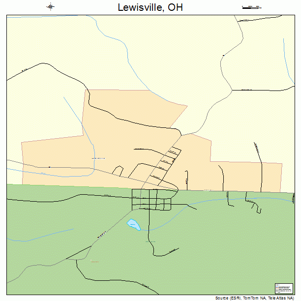 Lewisville, OH street map