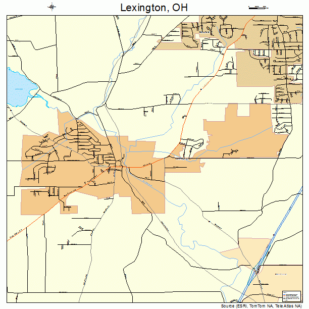 Lexington, OH street map