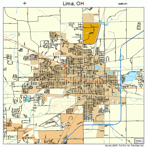 Lima, OH street map