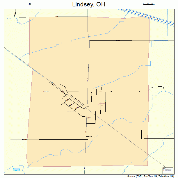 Lindsey, OH street map