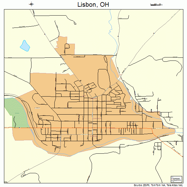 Lisbon, OH street map