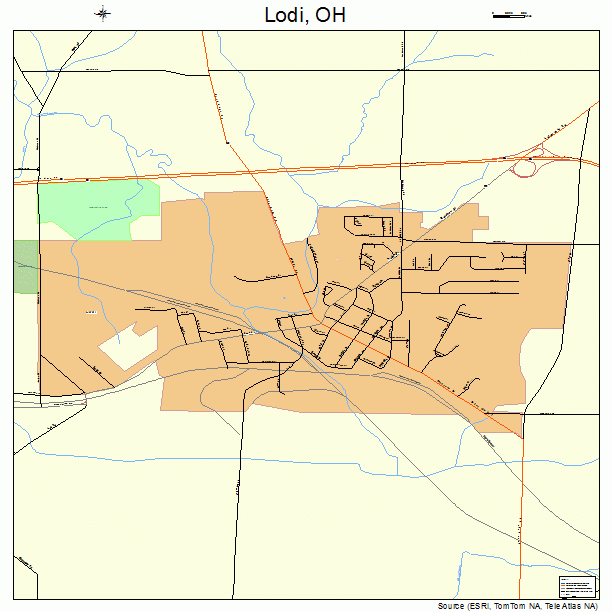 Lodi, OH street map