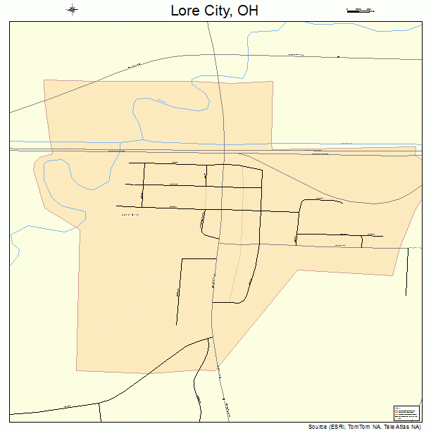 Lore City, OH street map