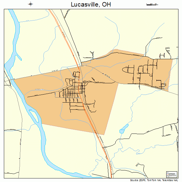 Lucasville, OH street map