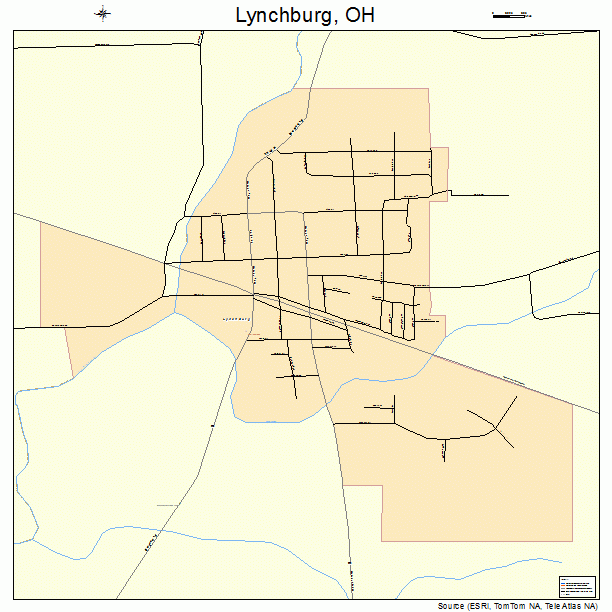 Lynchburg, OH street map