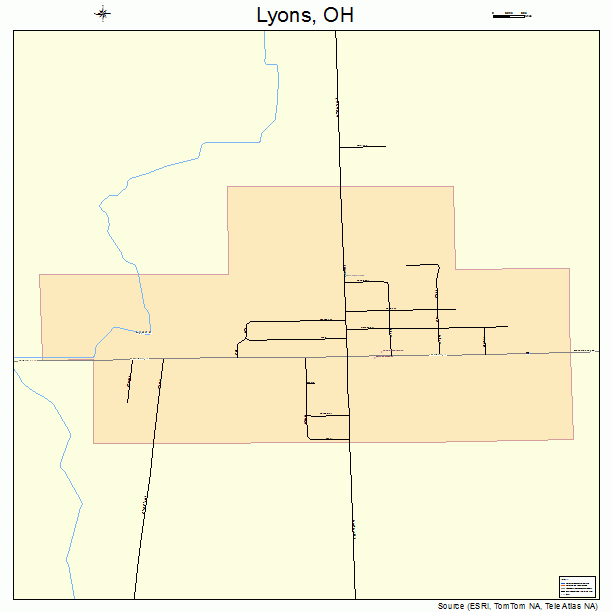 Lyons, OH street map