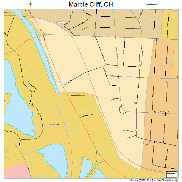 Marble Cliff, OH street map