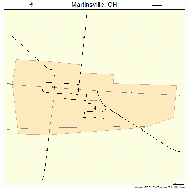 Martinsville, OH street map