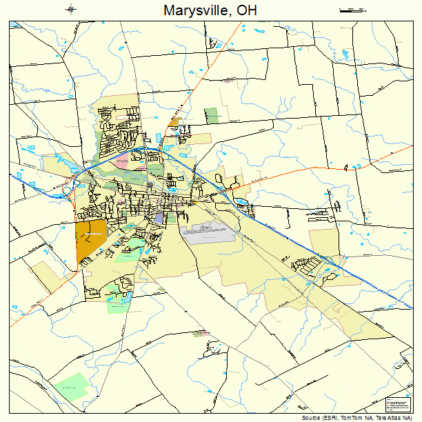 Marysville, OH street map