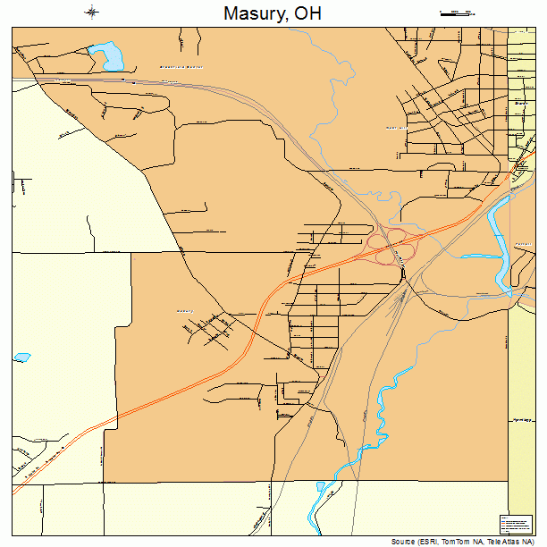 Masury, OH street map