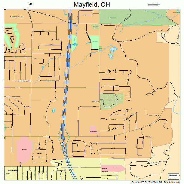 Mayfield, OH street map