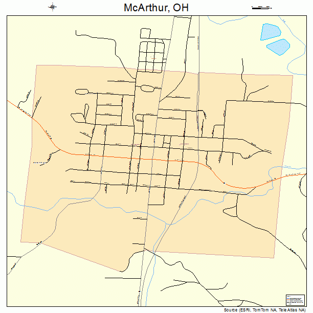 McArthur, OH street map