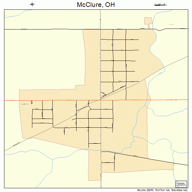 McClure, OH street map