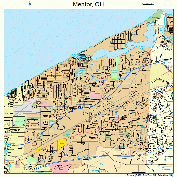 Mentor, OH street map