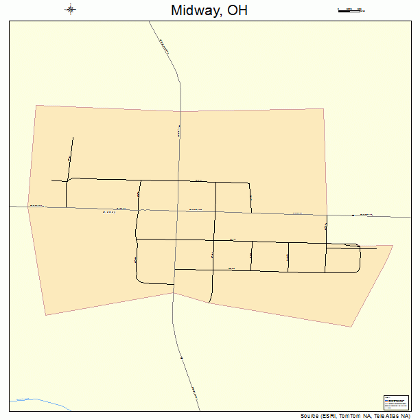 Midway, OH street map