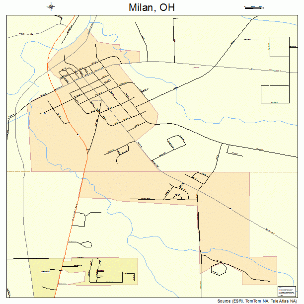 Milan, OH street map