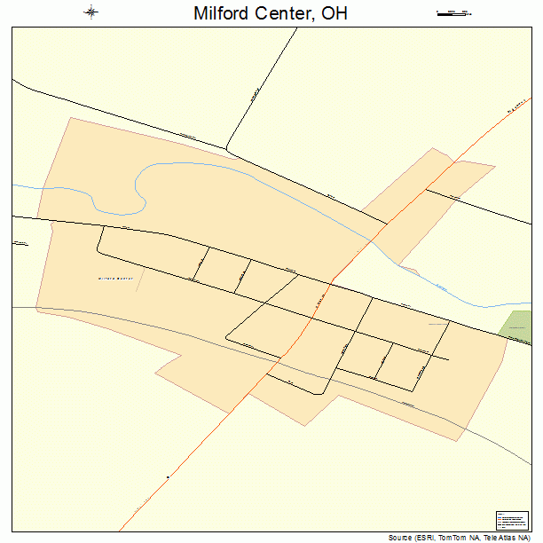 Milford Center, OH street map