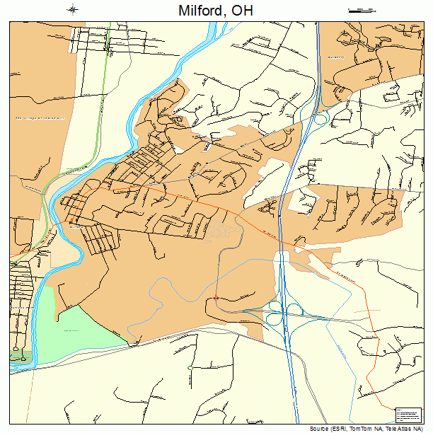 Milford, OH street map