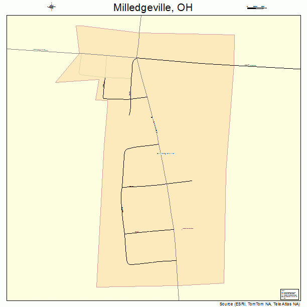 Milledgeville, OH street map