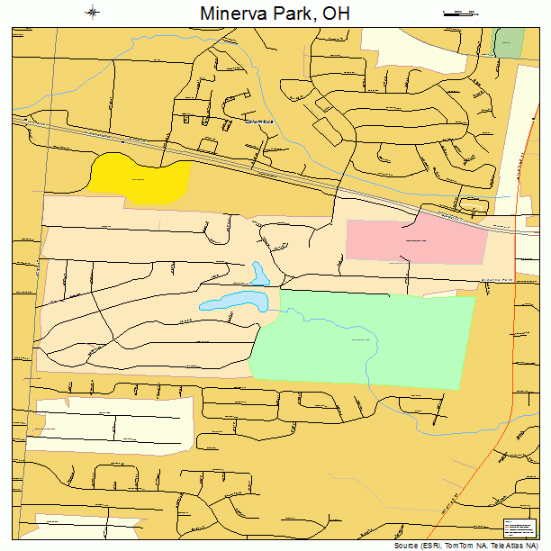 Minerva Park Ohio Street Map 3950862