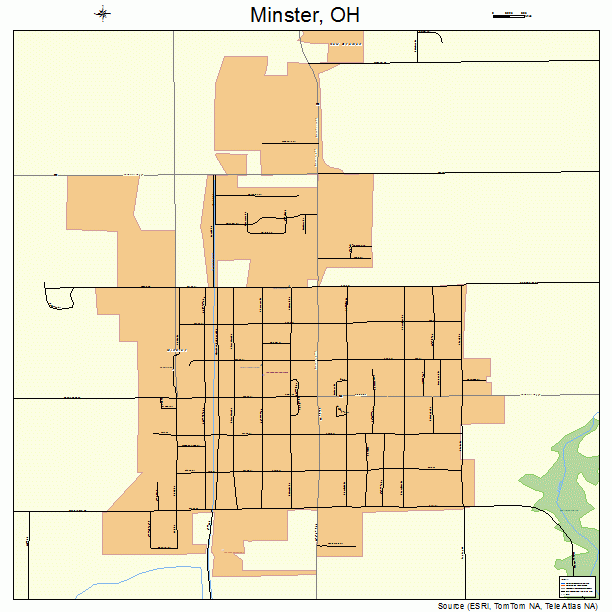 Minster, OH street map