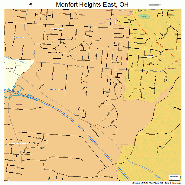 Monfort Heights East, OH street map