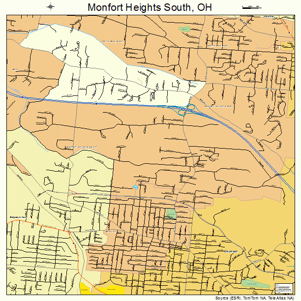 Monfort Heights South, OH street map