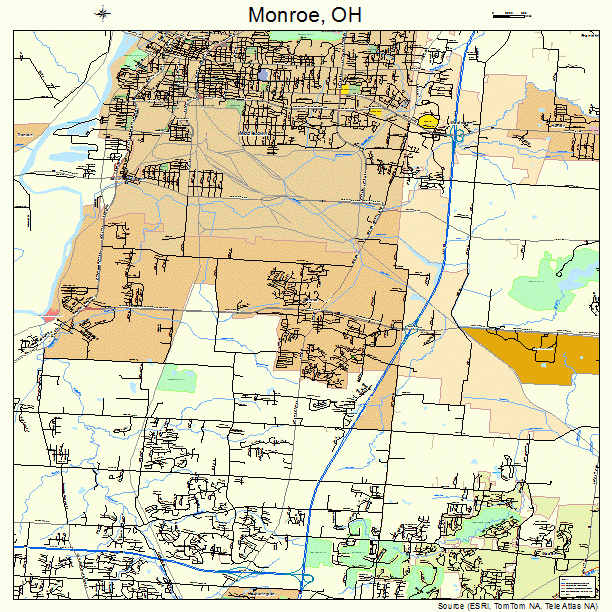 Monroe, OH street map