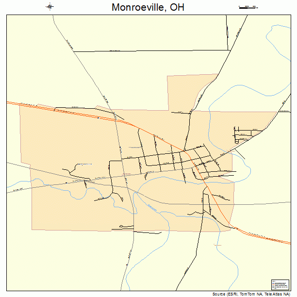 Monroeville, OH street map