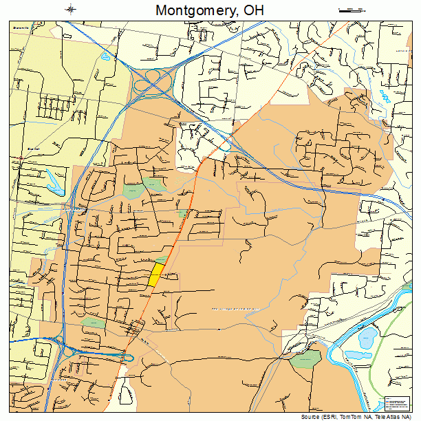 Montgomery Ohio Street Map 3951716