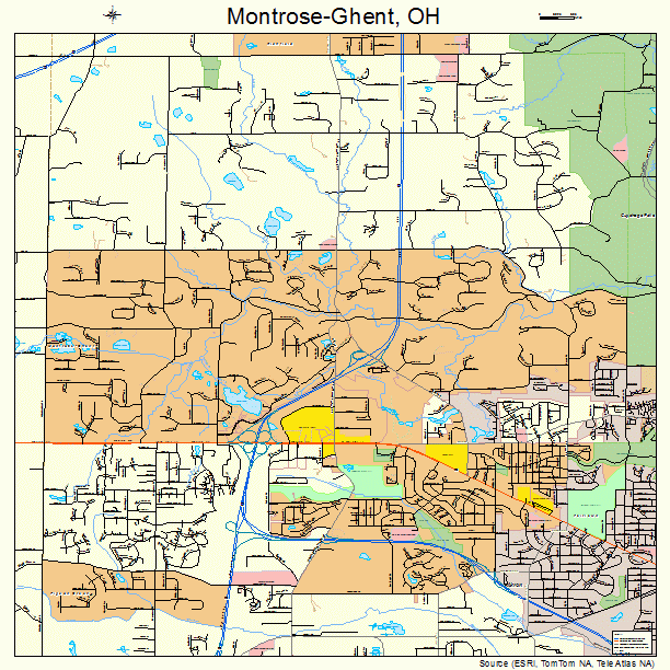 Montrose-Ghent, OH street map