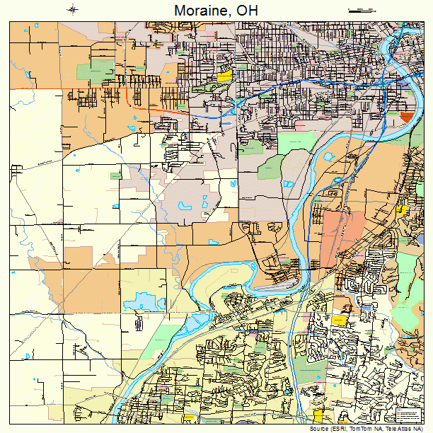 Moraine, OH street map
