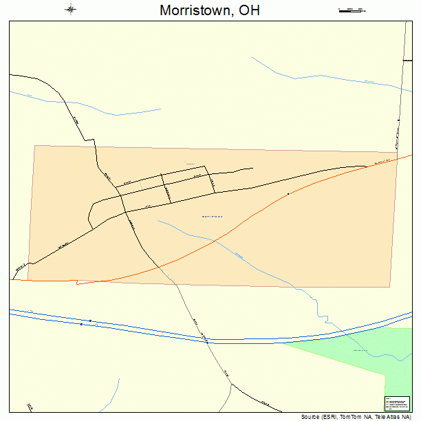 Morristown, OH street map