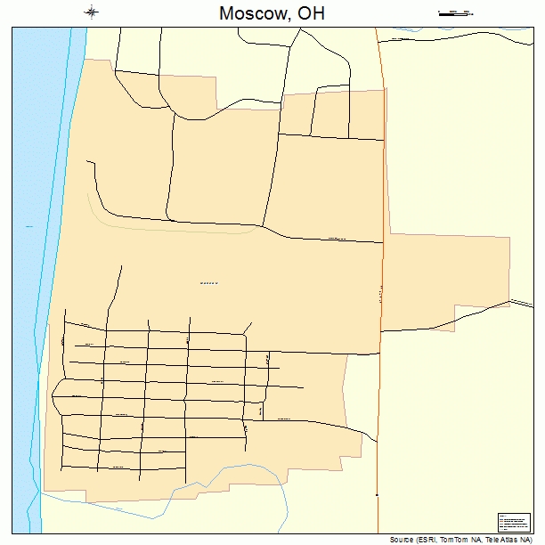 Moscow, OH street map