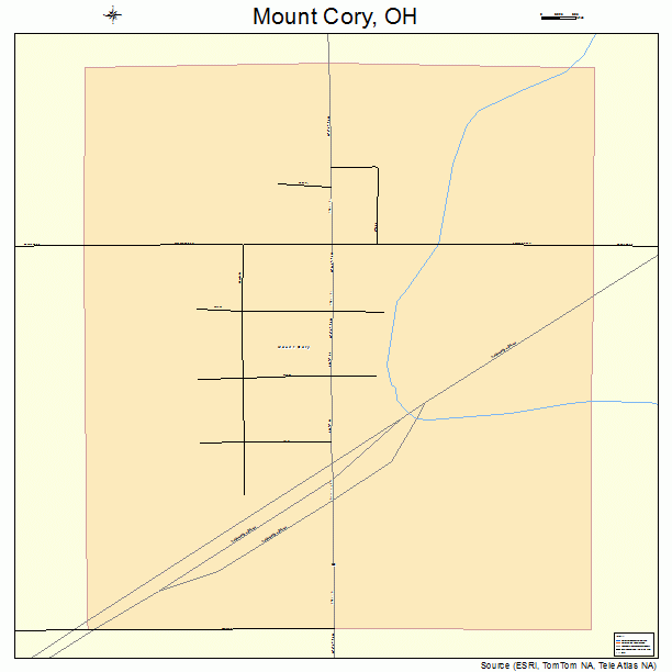 Mount Cory, OH street map
