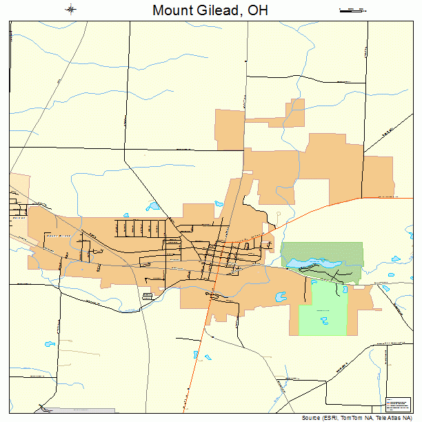 Mount Gilead, OH street map
