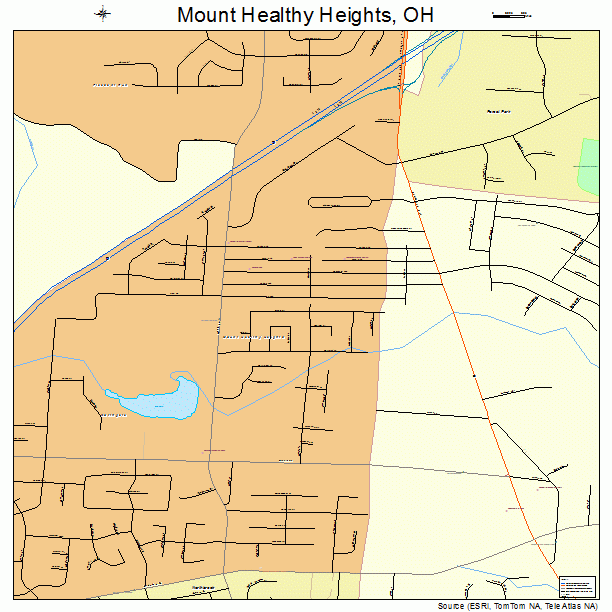 Mount Healthy Heights, OH street map