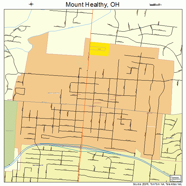 Mount Healthy, OH street map