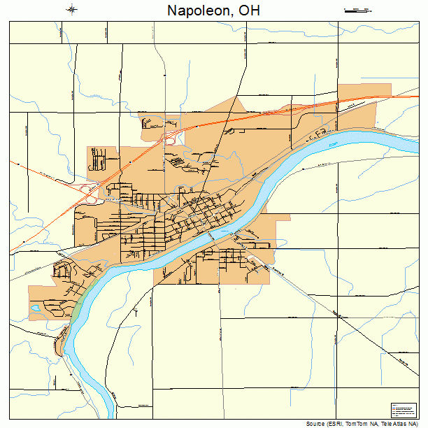 Napoleon, OH street map