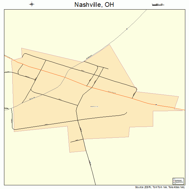 Nashville, OH street map