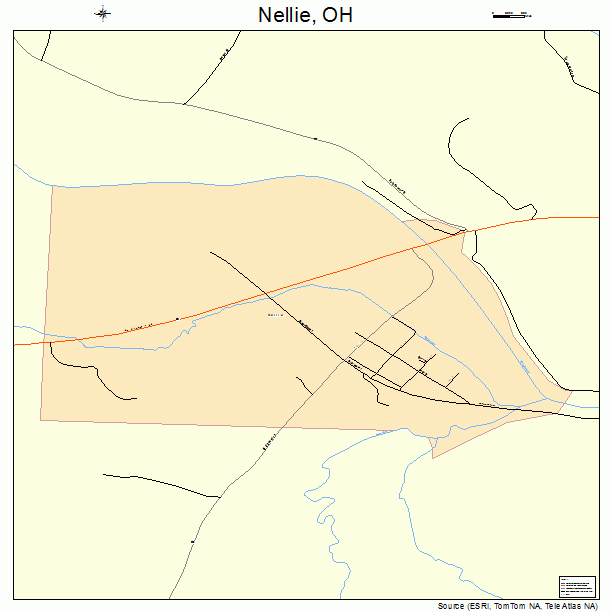 Nellie, OH street map