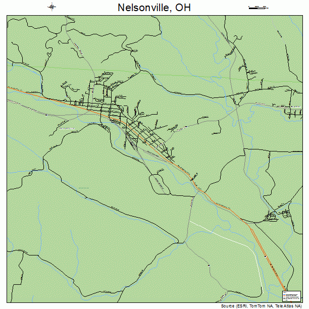 Nelsonville, OH street map