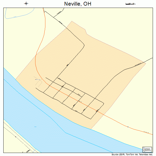 Neville, OH street map